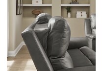 beryton anchor power leather reclining sofa   