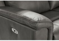 beryton anchor power leather reclining sofa   