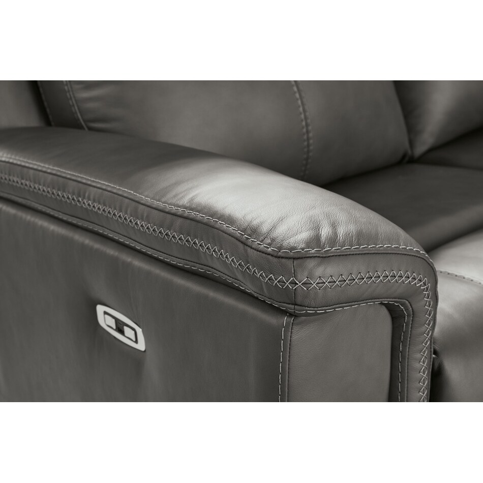 beryton anchor power leather reclining sofa   