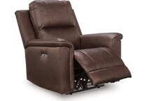beryton espresso power leather recliner   