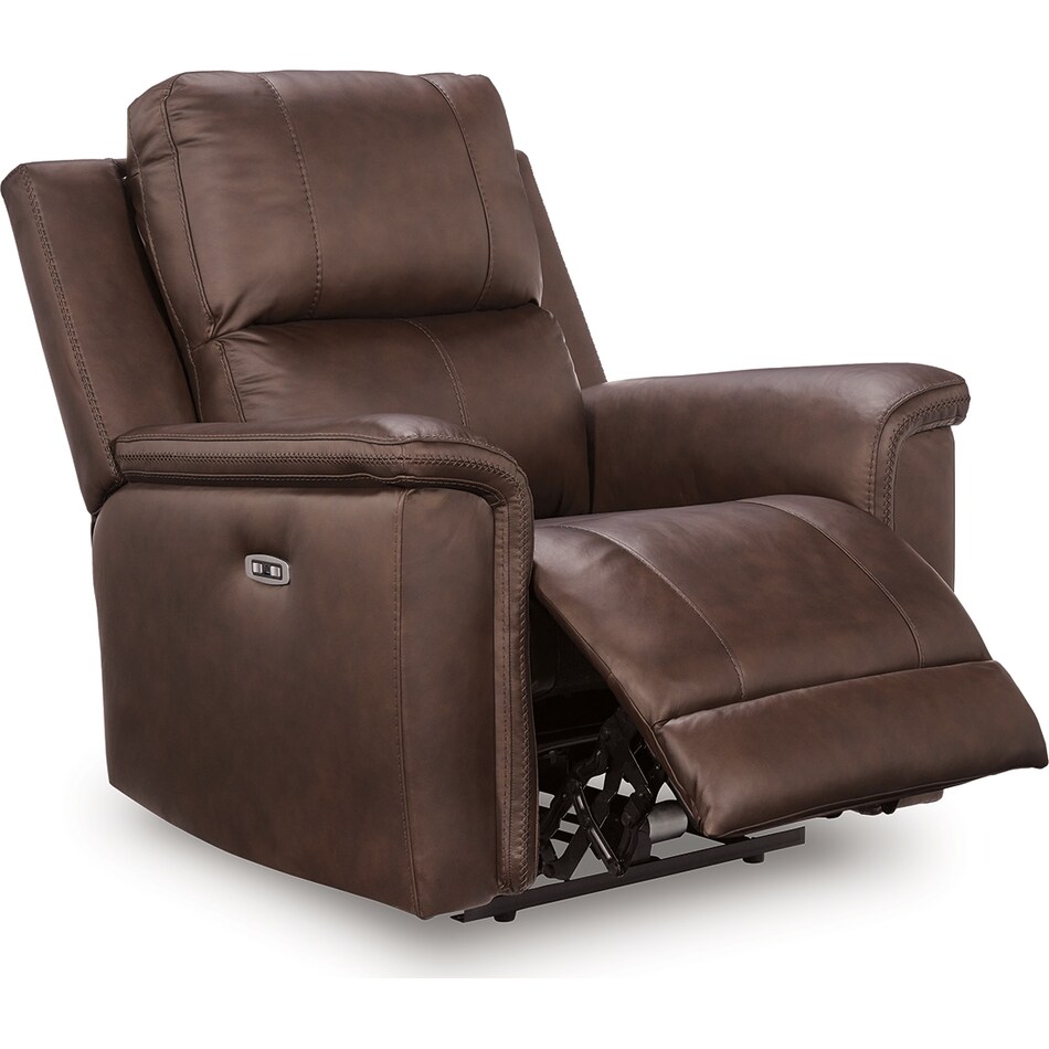 beryton espresso power leather recliner   