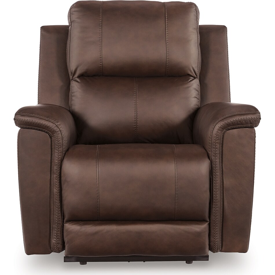 beryton espresso power leather recliner   