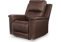 beryton espresso power leather recliner   