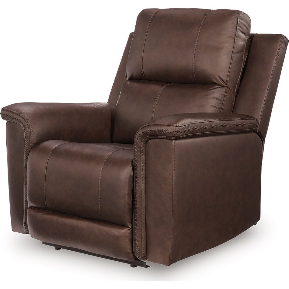 beryton espresso power leather recliner   