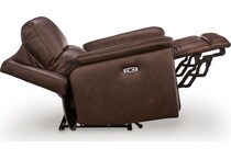 beryton espresso power leather recliner   