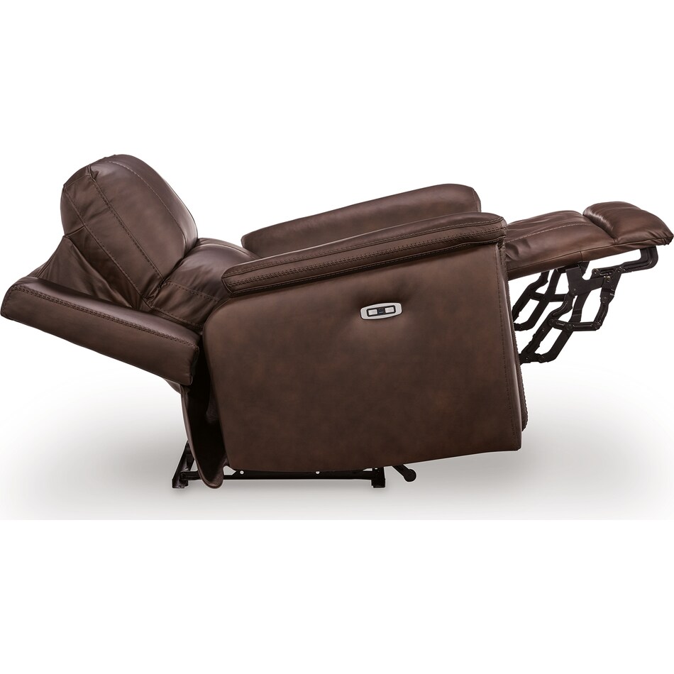 beryton espresso power leather recliner   