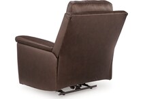 beryton espresso power leather recliner   