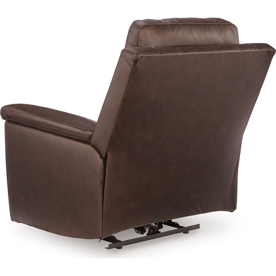 beryton espresso power leather recliner   