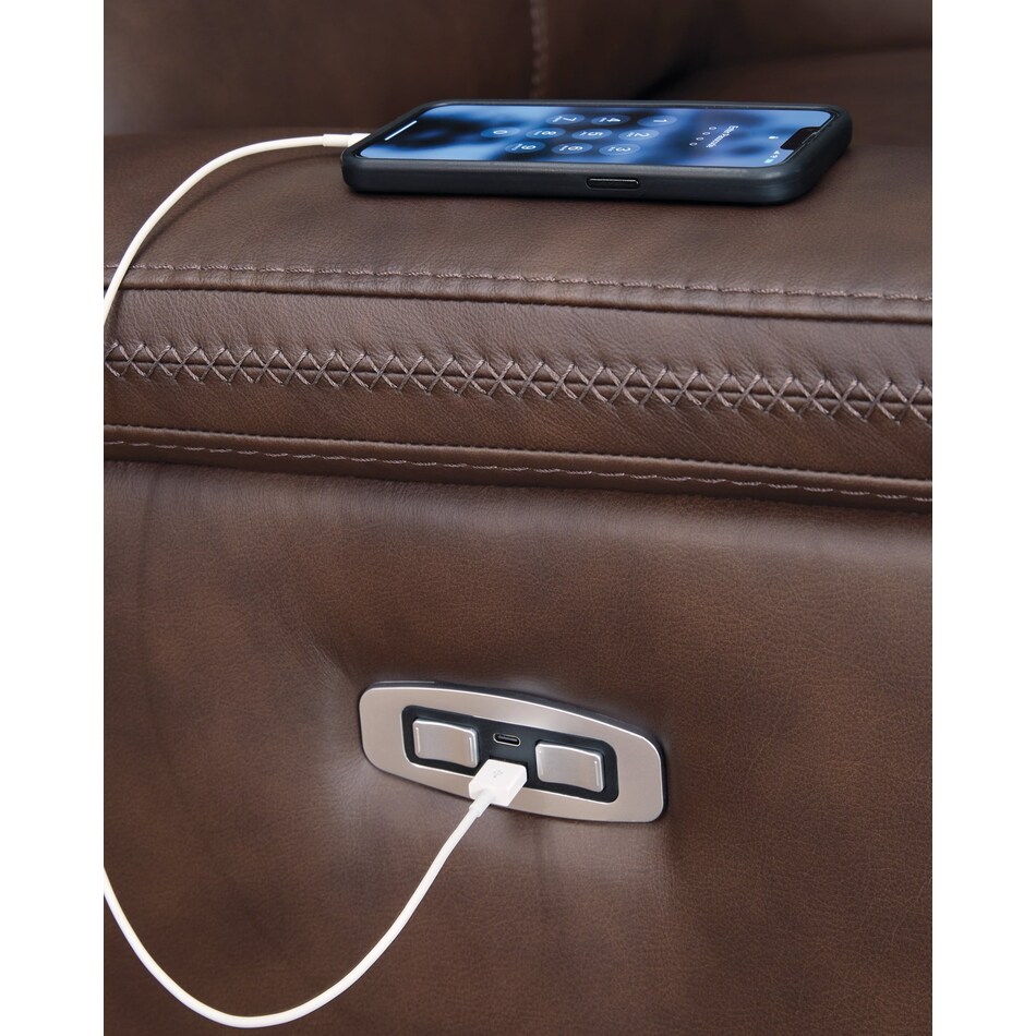 beryton espresso power leather recliner   