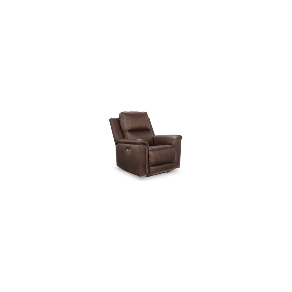 beryton espresso power leather recliner   