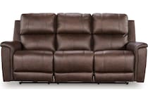 beryton espresso power leather reclining sofa   