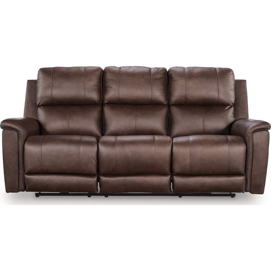 beryton espresso power leather reclining sofa   