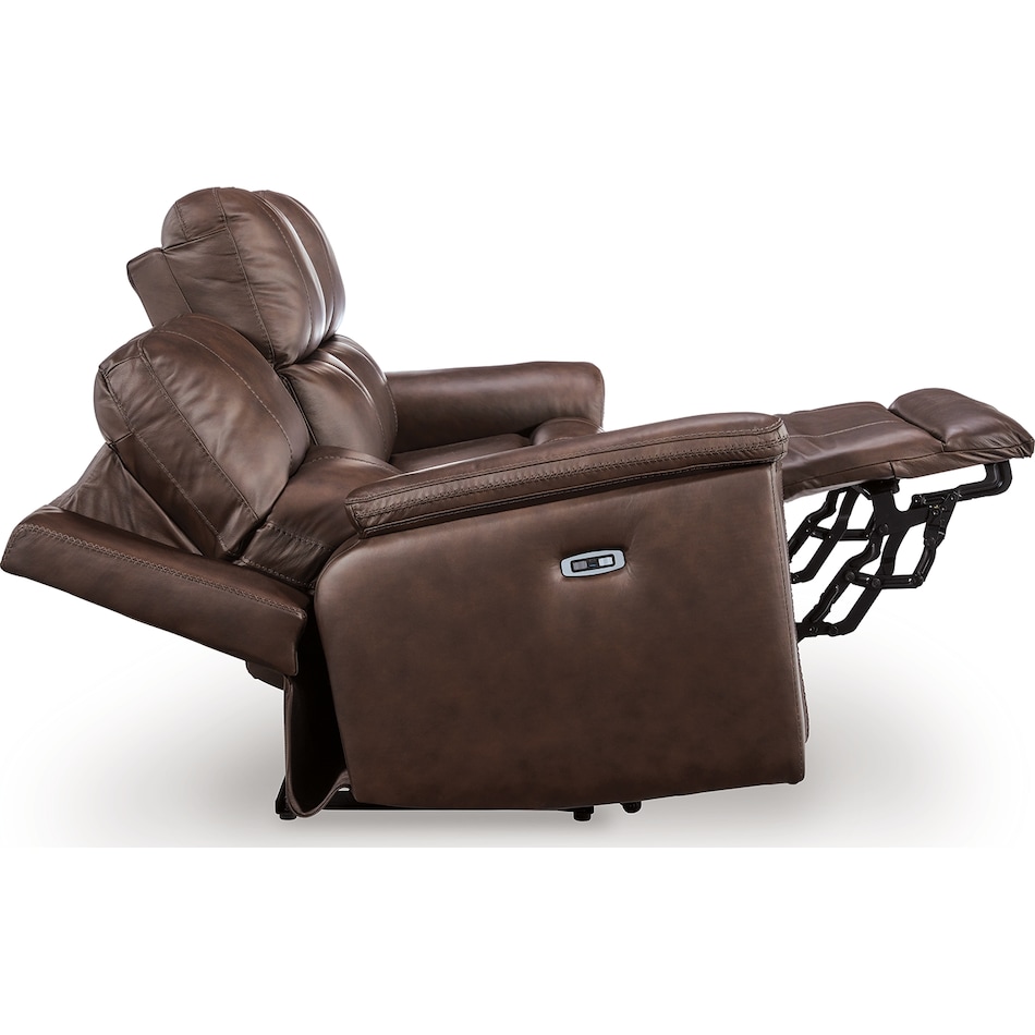 beryton espresso power leather reclining sofa   