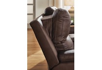 beryton espresso power leather reclining sofa   