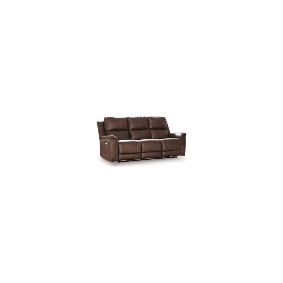 beryton espresso power leather reclining sofa   