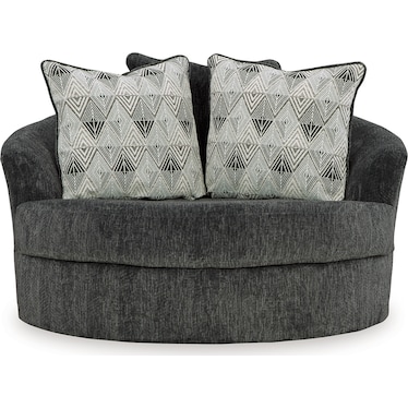 BIDDEFORD OVERSIZED SWIVEL ACCENT CHAIR