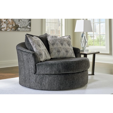 BIDDEFORD OVERSIZED SWIVEL ACCENT CHAIR