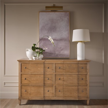 BIRCHAVEN 6 DRAWER BRINDLE DRESSER