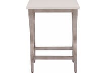 birchaven white quartz  aged pewter end table   