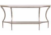 birchaven white quartz  aged pewter sofa table   