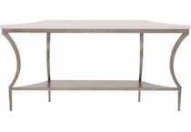 birchaven white quartz  aged pewter sofa table   