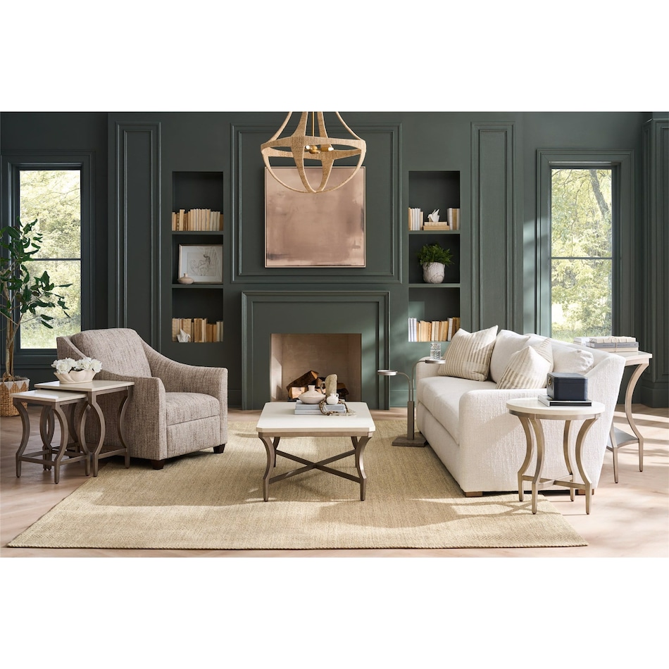 birchaven white end table   