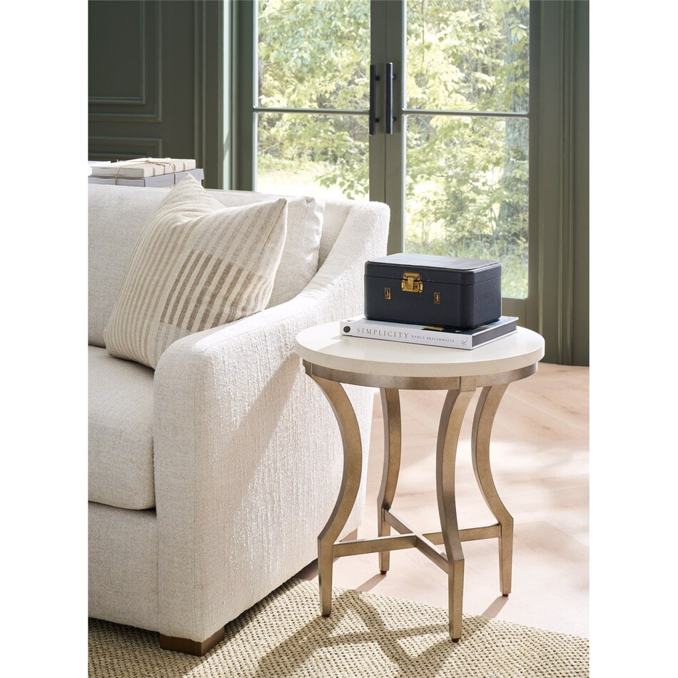 birchaven white end table   