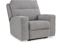 biscoe pewter power recliner   