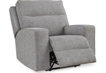 biscoe pewter power recliner   