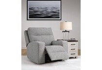 biscoe pewter power recliner   