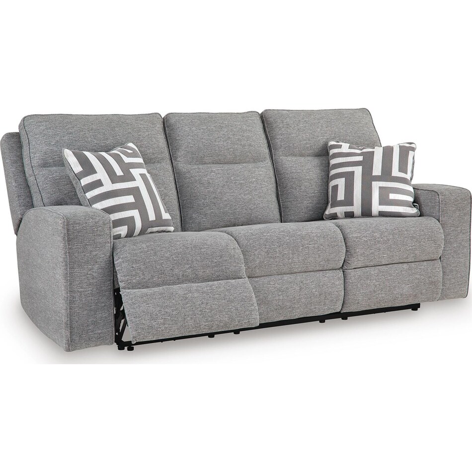 biscoe pewter power reclining sofa   