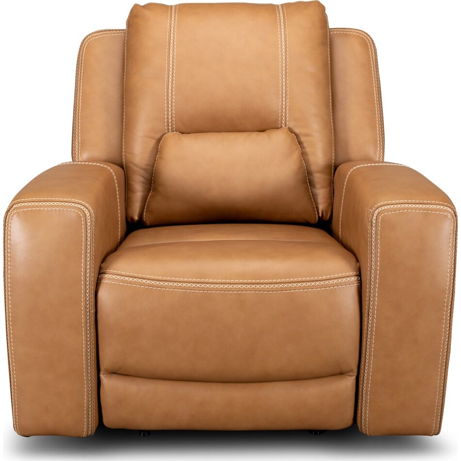 bison brown leathe rpower recliner   