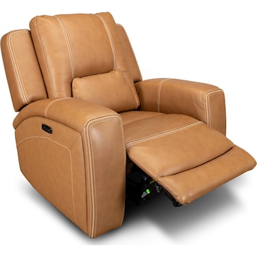 BISON LEATHER POWER RECLINER