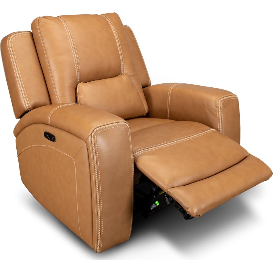 bison brown leathe rpower recliner   