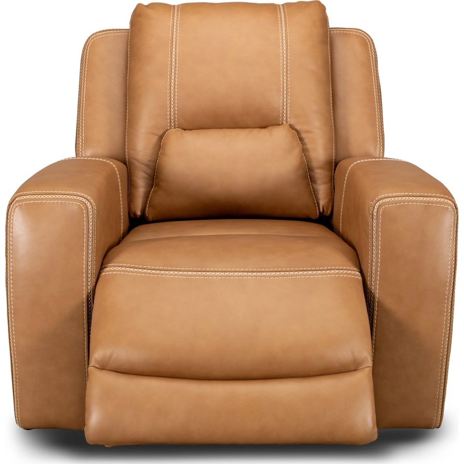 bison brown leathe rpower recliner   