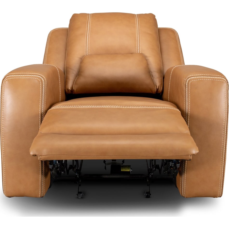 bison brown leathe rpower recliner   