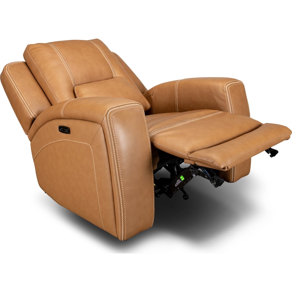 bison brown leathe rpower recliner   