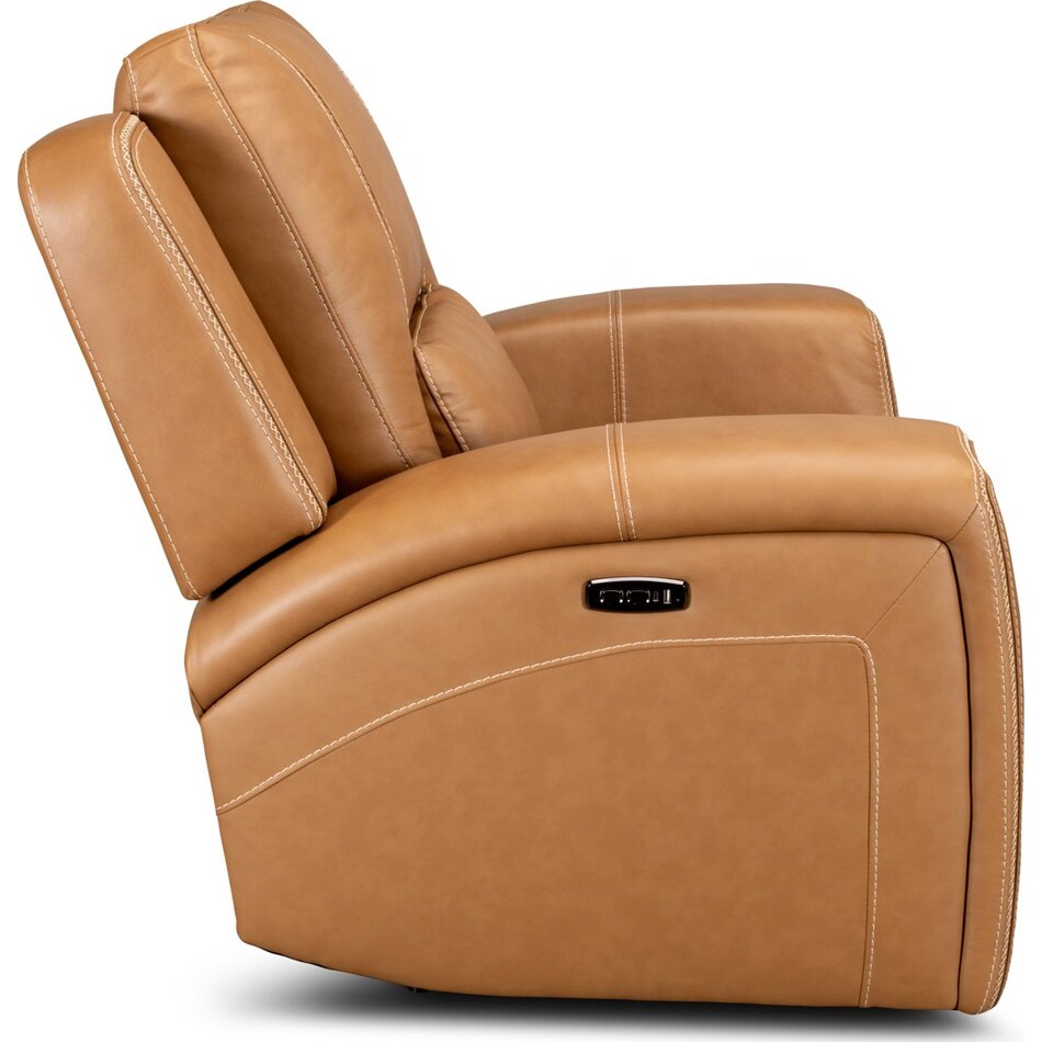 bison brown leathe rpower recliner   