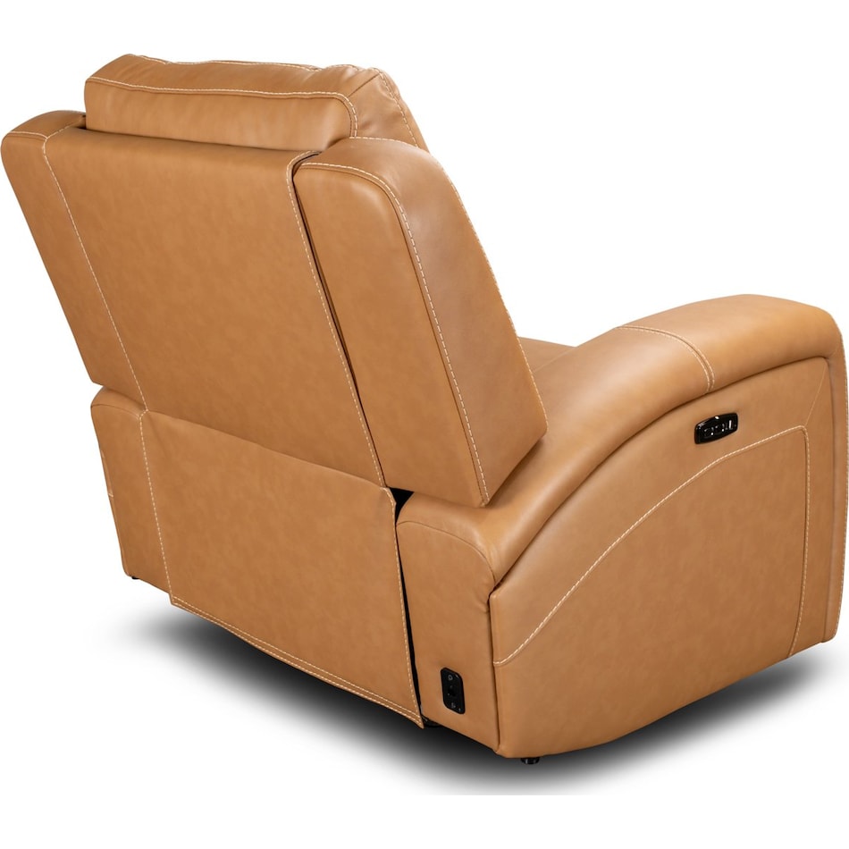 bison brown leathe rpower recliner   
