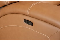bison brown leathe rpower recliner   