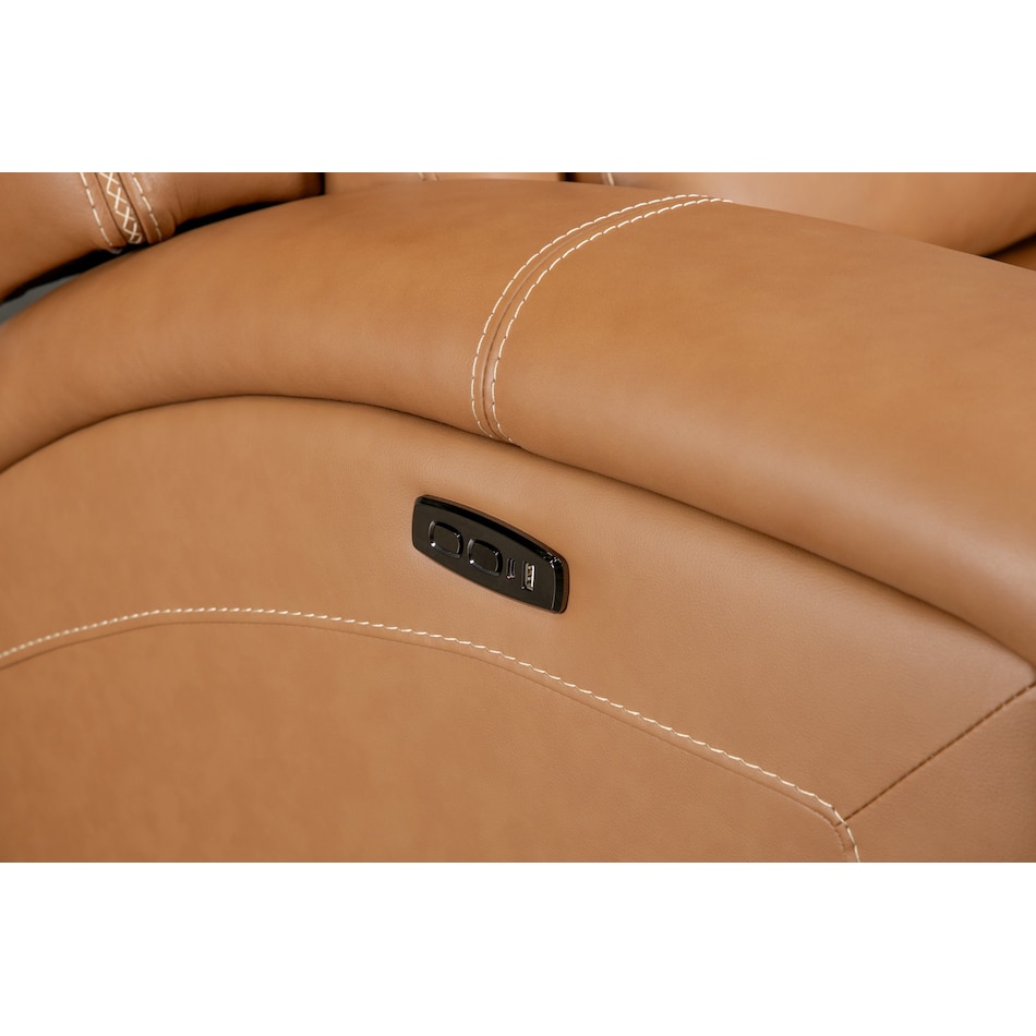 bison brown leathe rpower recliner   