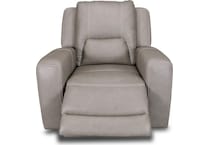 bison grey leathe rpower recliner   