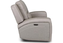 bison grey leathe rpower recliner   