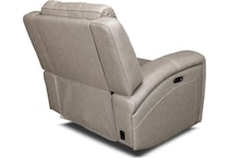 bison grey leathe rpower recliner   
