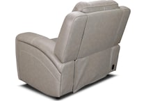 bison grey leathe rpower recliner   