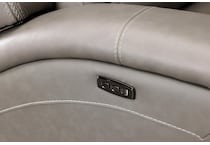bison grey leathe rpower recliner   