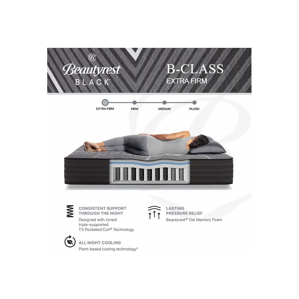 black b class extra firm tighttop mattress cal king   