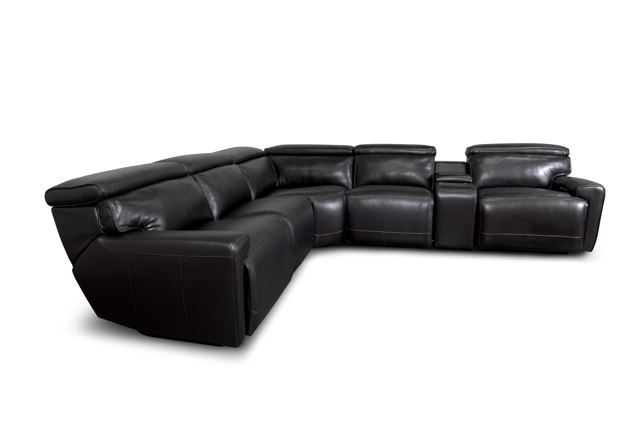 ALARA 6-PC ZERO-GRAVITY LEATHER POWER RECLINING SECTIONAL | Morris