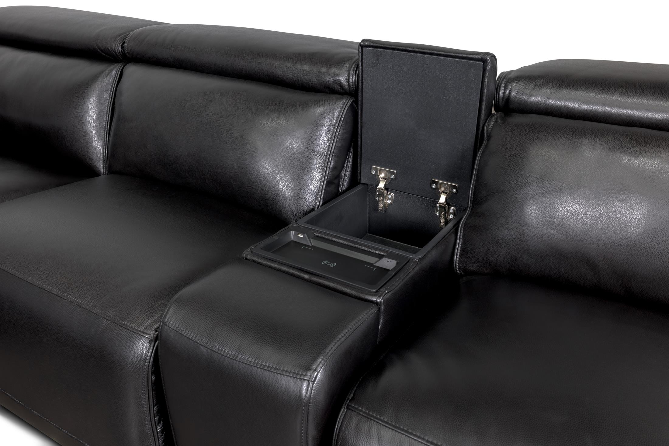 ALARA 6-PC ZERO-GRAVITY LEATHER POWER RECLINING SECTIONAL | Morris