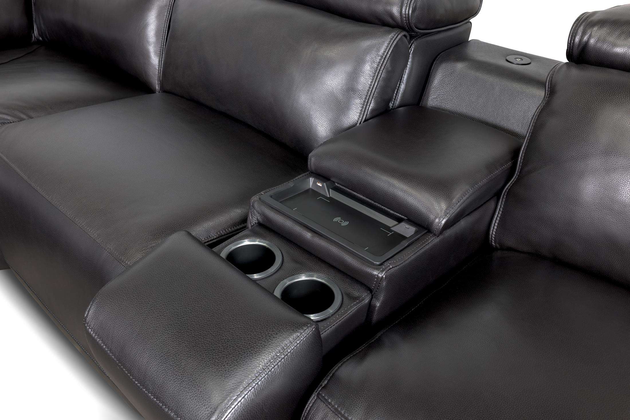 ALARA 6-PC ZERO-GRAVITY LEATHER POWER RECLINING SECTIONAL | Morris